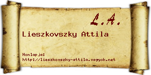 Lieszkovszky Attila névjegykártya